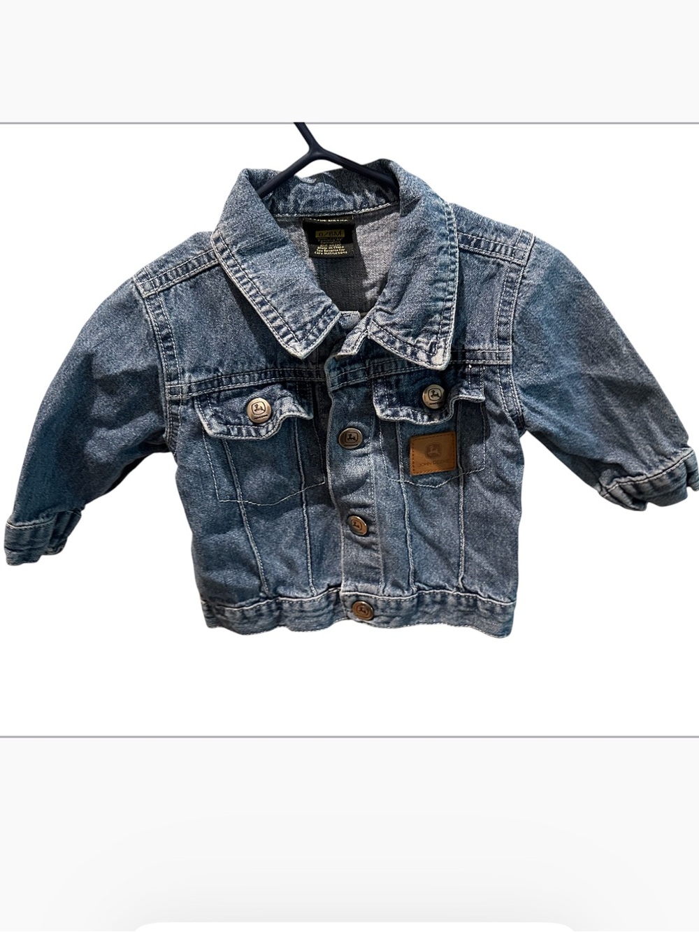John Deere Baby Blue Denim Jacket with Patch